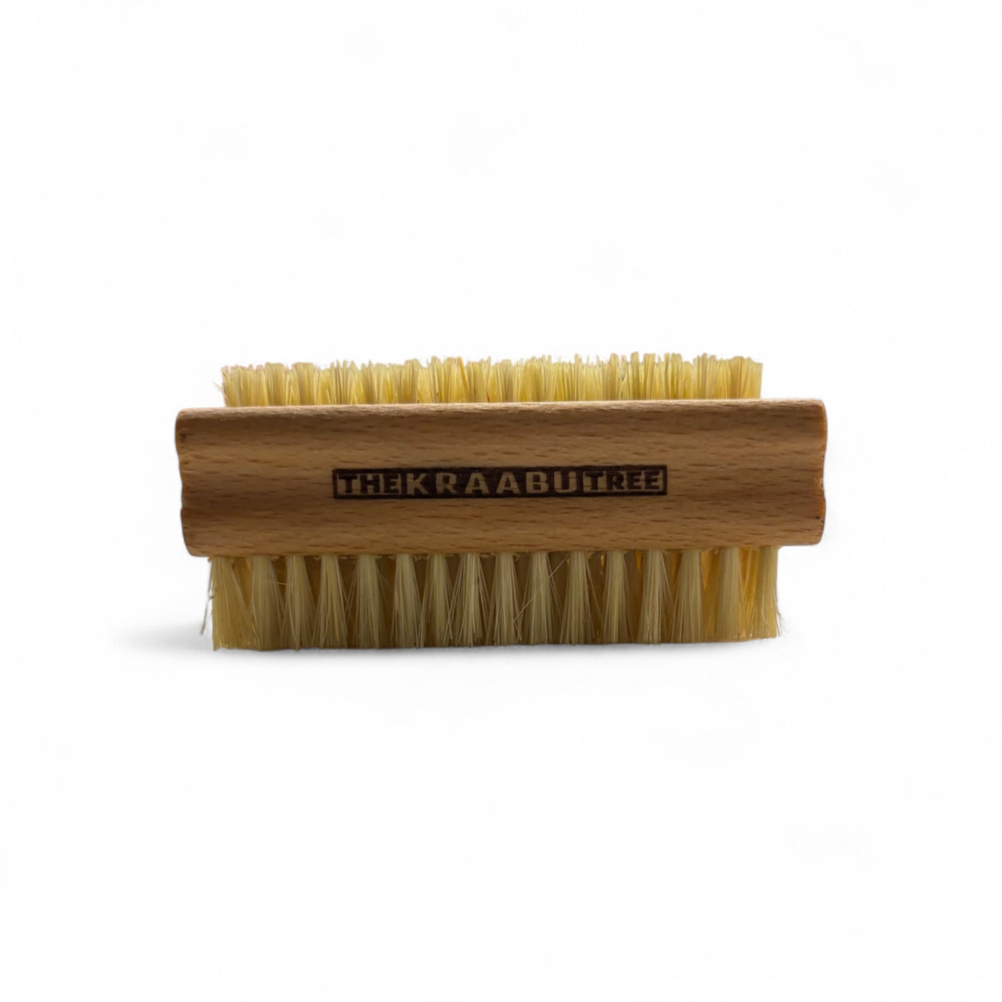 Nail brush twin head stiff plant fibre