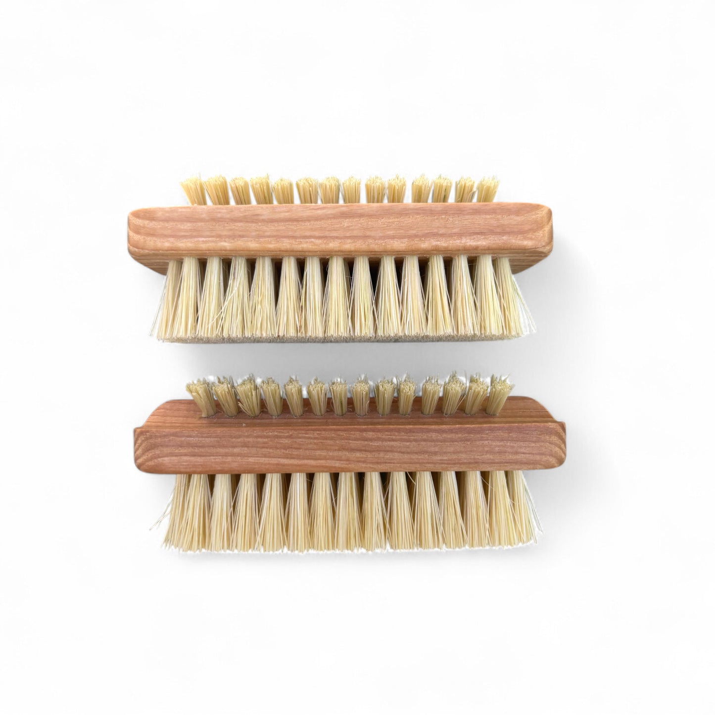 Nail brush with incline row boar bristle Set of 2