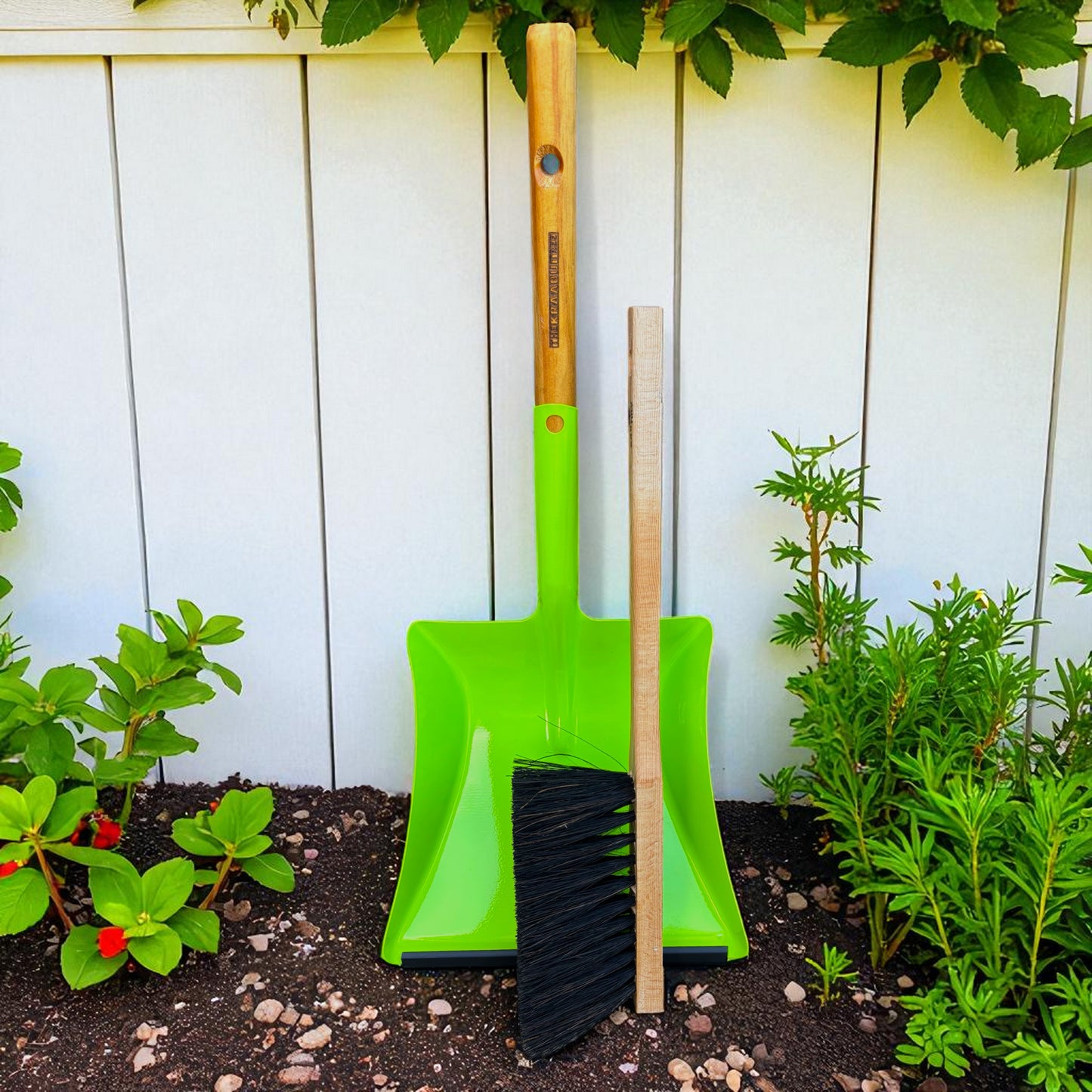 Shovel and dustpan set with long handle 55cm