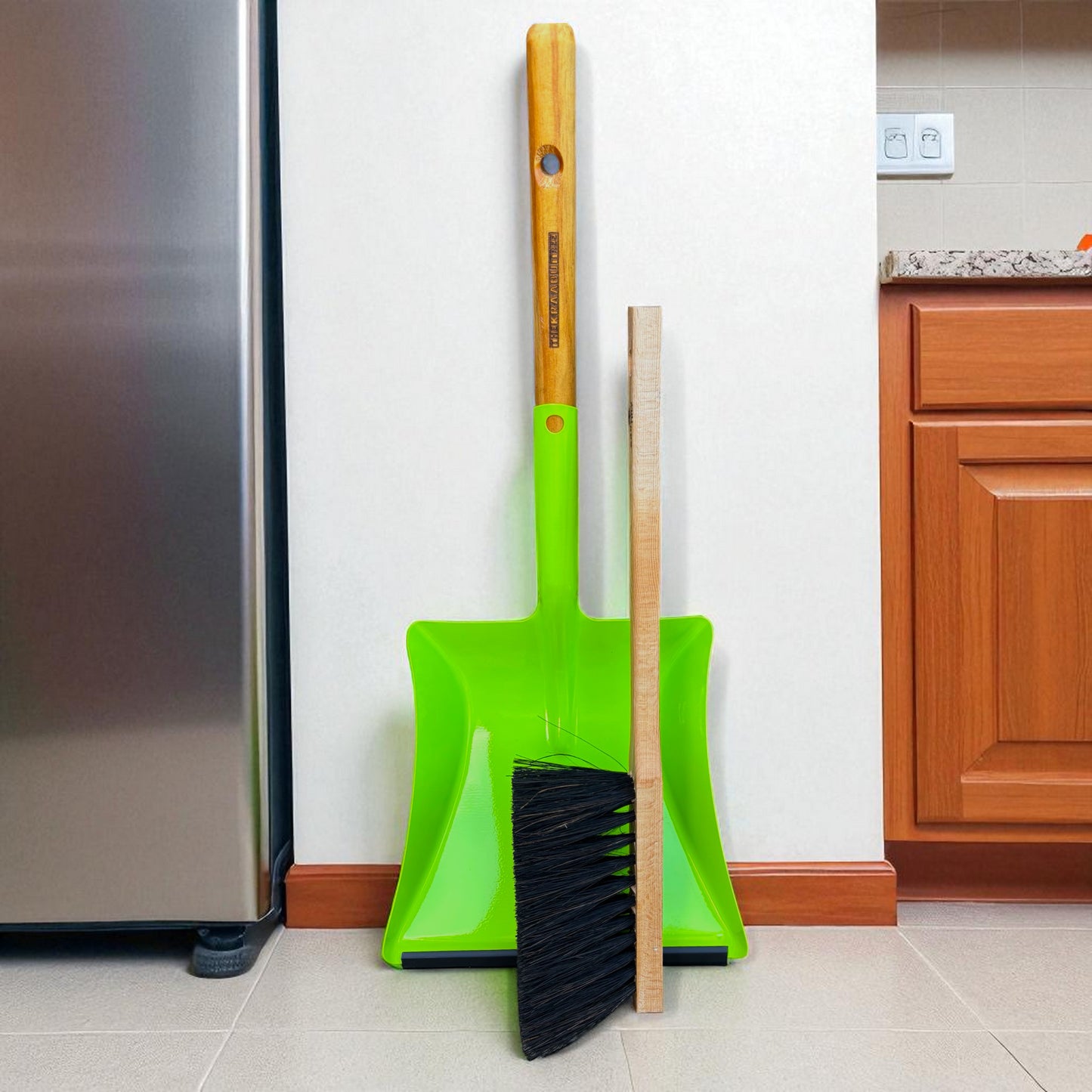 Shovel and dustpan set with long handle 55cm