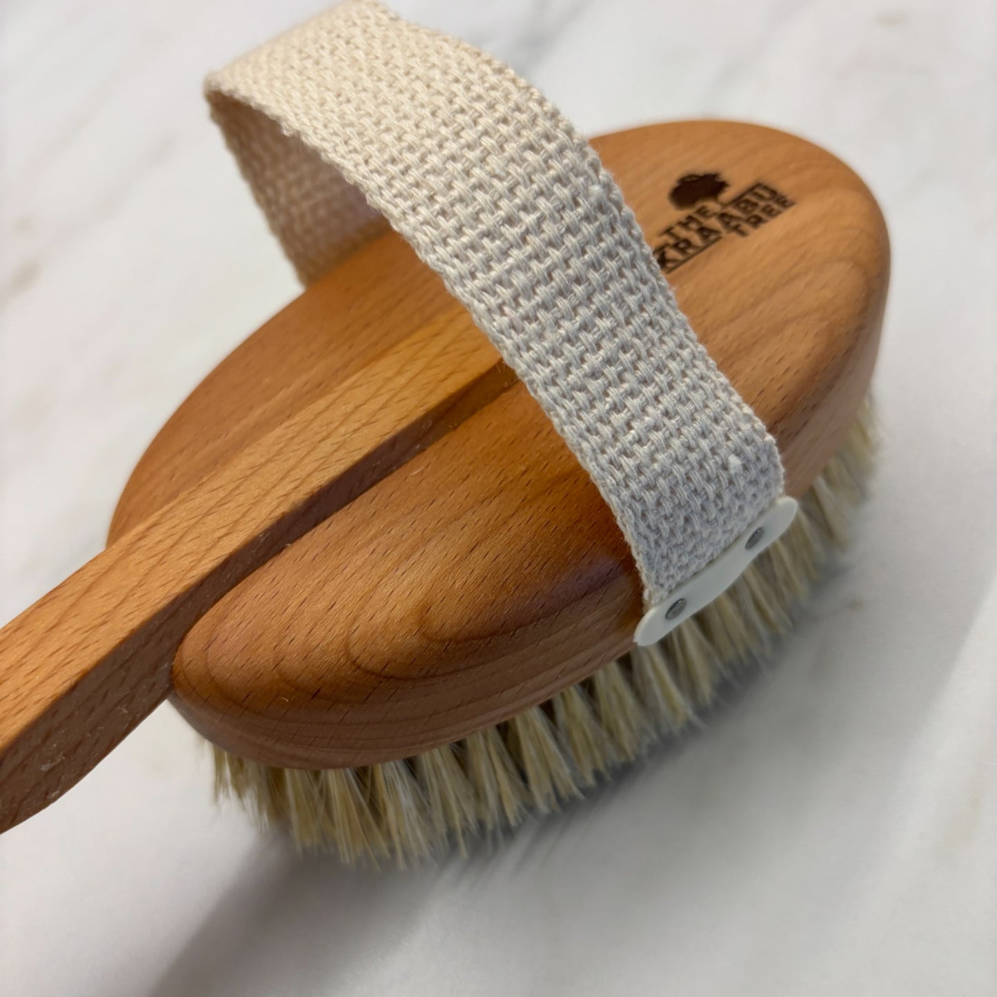 Luxury bath brush with cotton belt 45cm