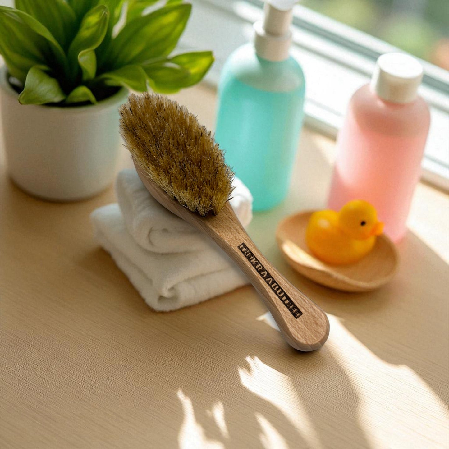 Babys hair brush, natural boar bristle 14cm