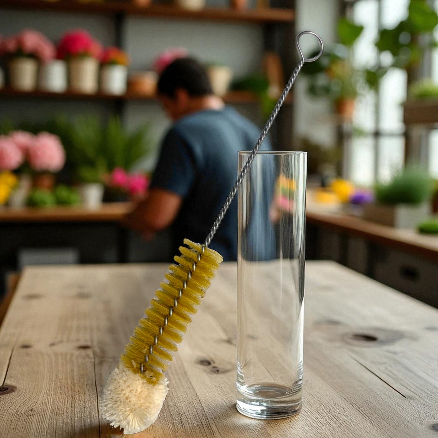 Bottle/vase cleaning brush 28 x 8cm