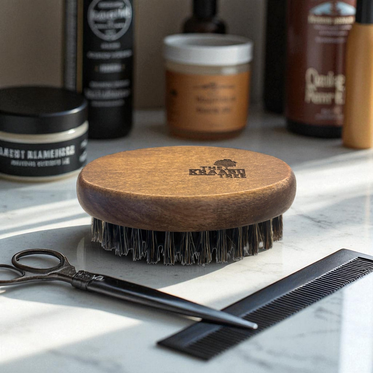 Beard brush natural boar bristle 10cm