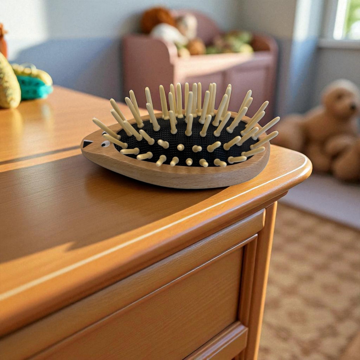 Children hedgehog design hairbrush 9.5cm