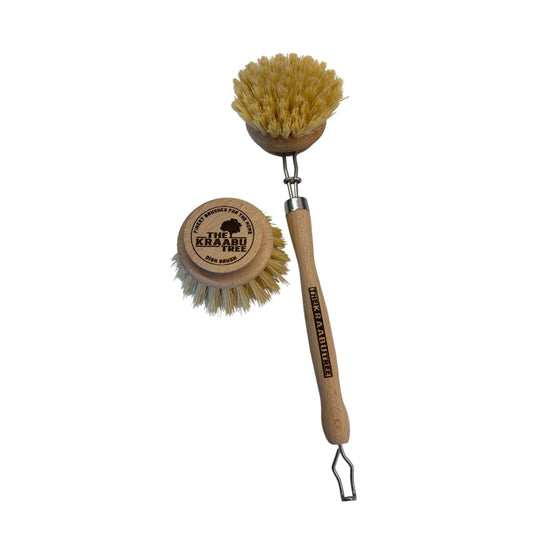 Dish washing brush set, plant fibre