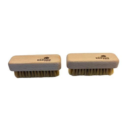 Nail brush single sided boar bristle set of 2
