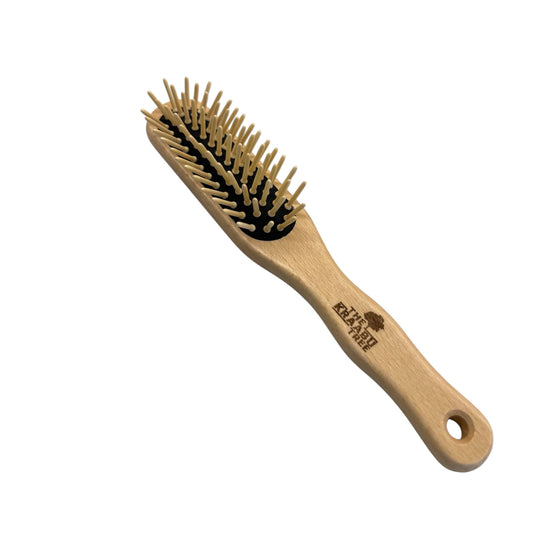 Slim hairbrush with wood pins 22cm
