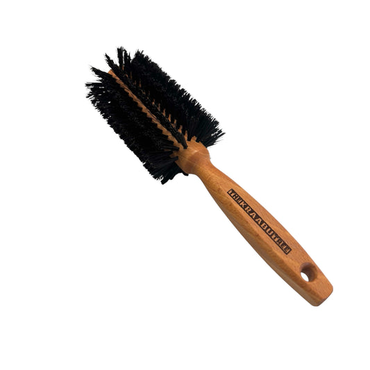 Round hairbrush with boar bristle large 21cm
